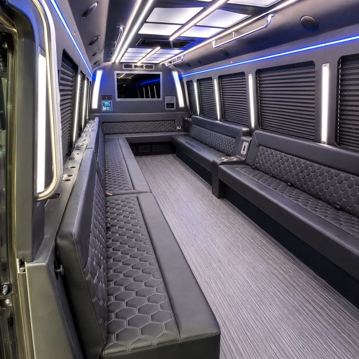 waterloo 40 passenger party bus interior