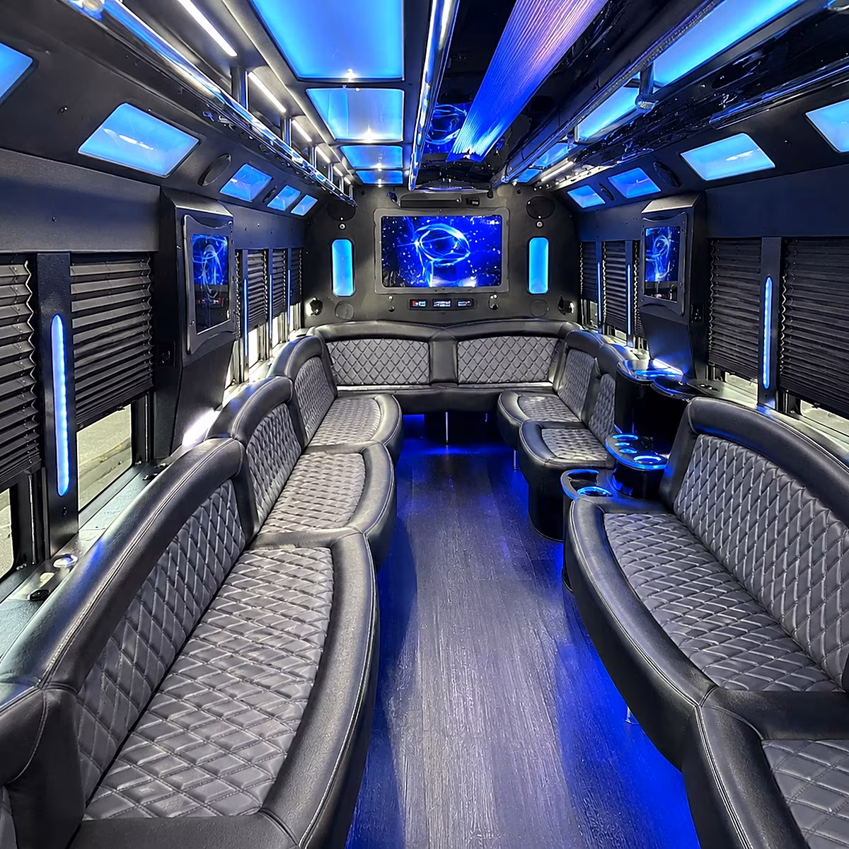 waterloo 50 passenger party bus interior
